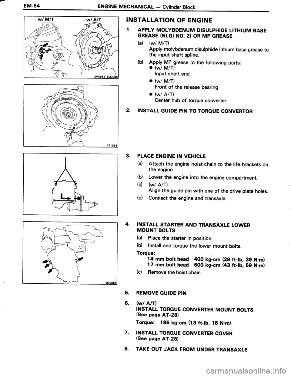 TOYOTA TERCEL 1985  Repair Manual 