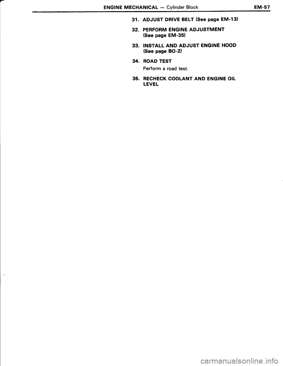 TOYOTA TERCEL 1985  Repair Manual 