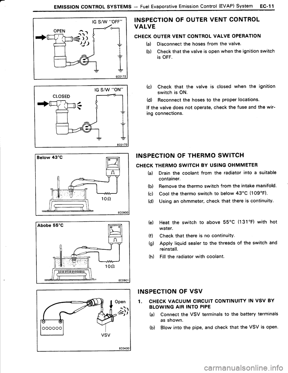 TOYOTA TERCEL 1985  Repair Manual 