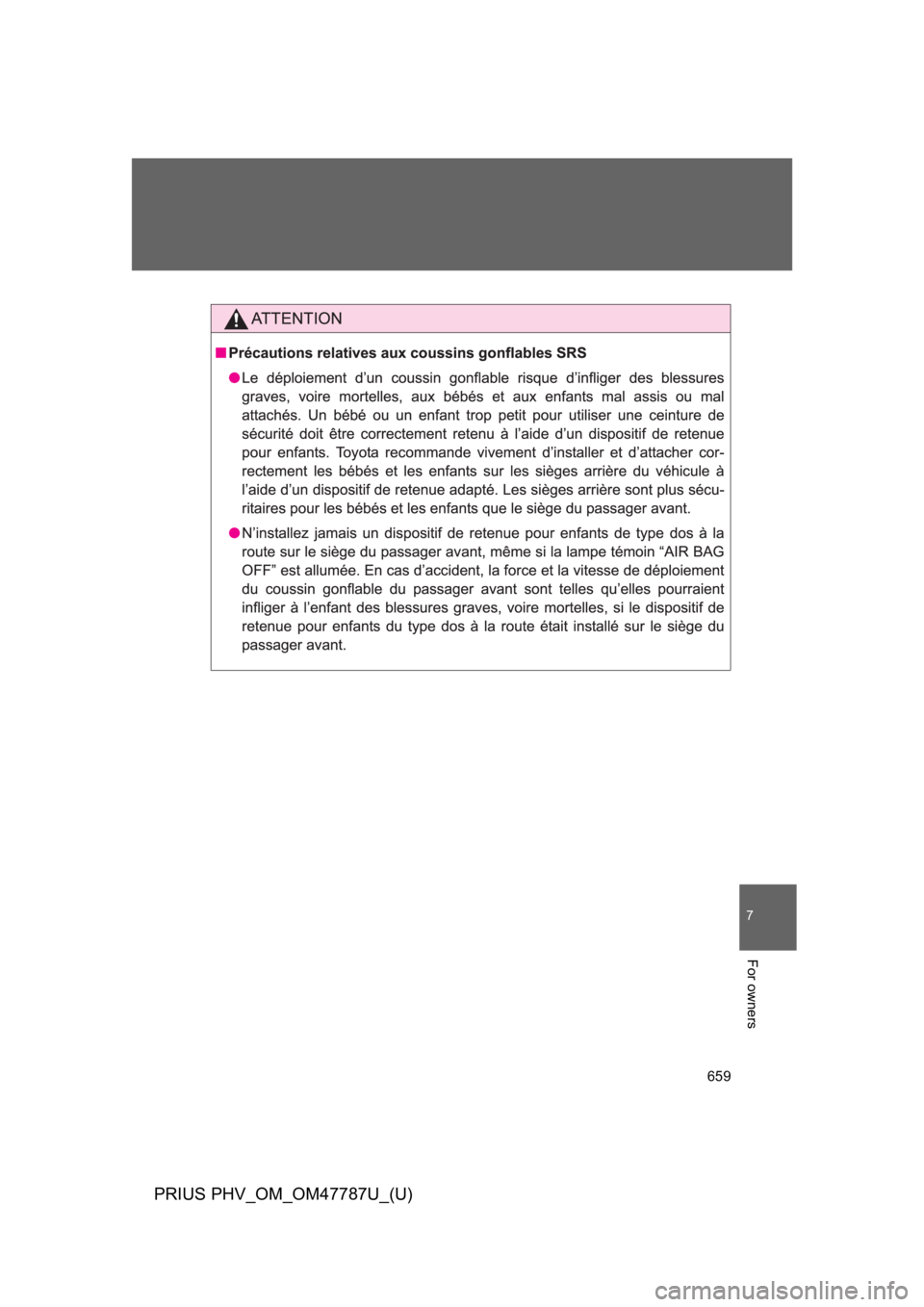 TOYOTA PRIUS PLUG-IN 2013  Owners Manual 659
7
For owners
PRIUS PHV_OM_OM47787U_(U) 