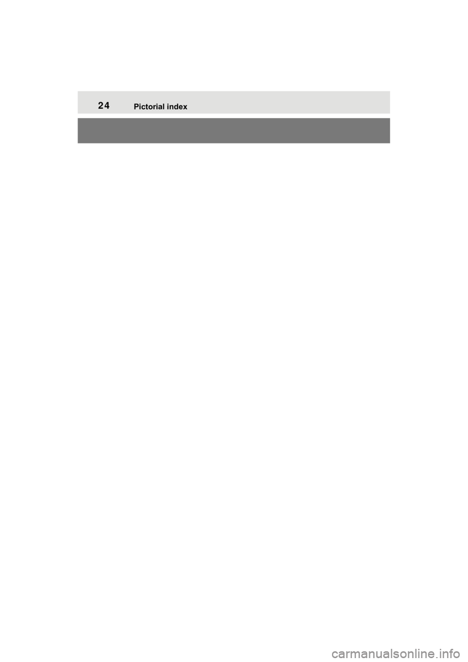 TOYOTA VENZA HYBRID 2023  Owners Manual 24Pictorial index 