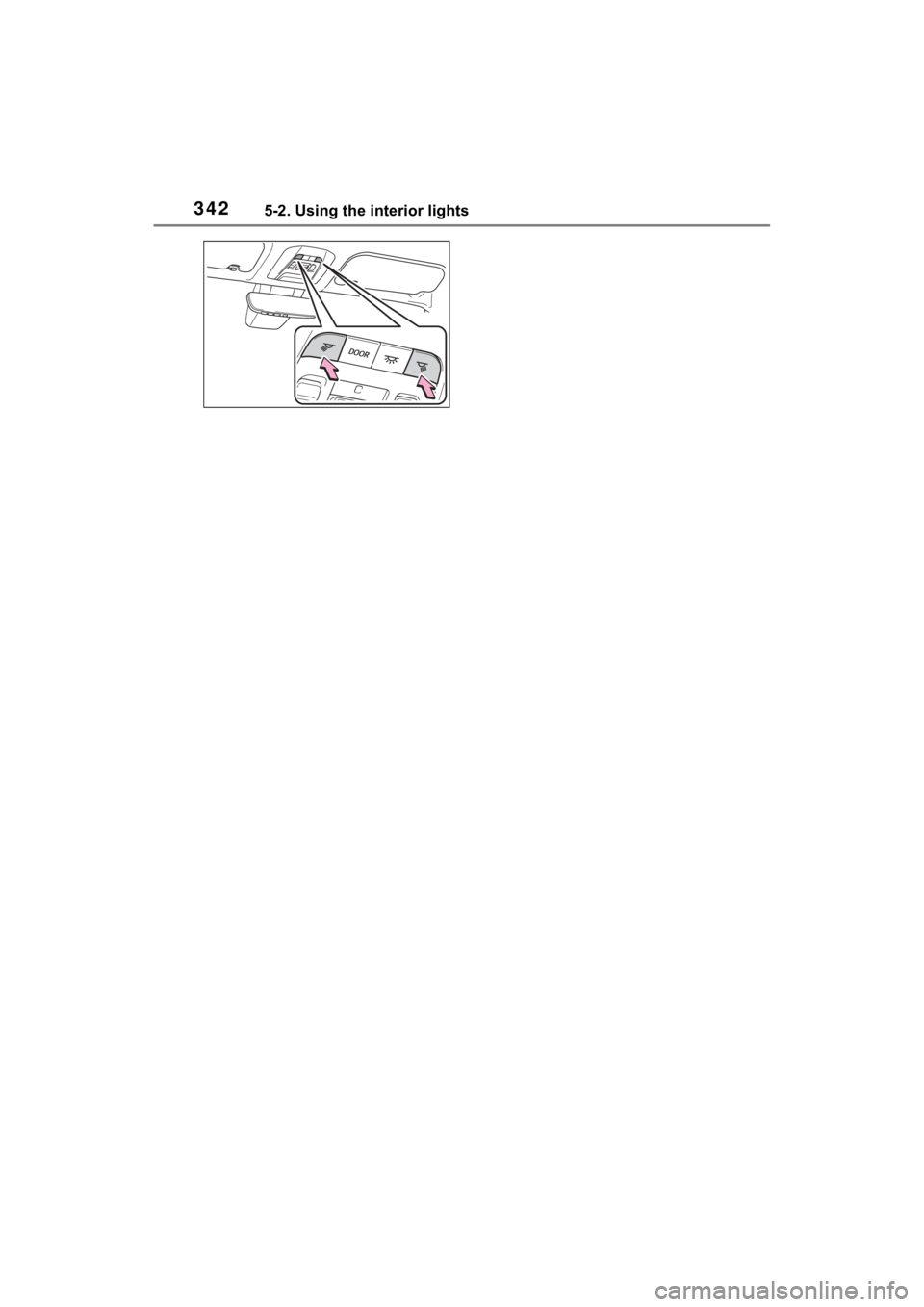 TOYOTA VENZA HYBRID 2023  Owners Manual 3425-2. Using the interior lights 