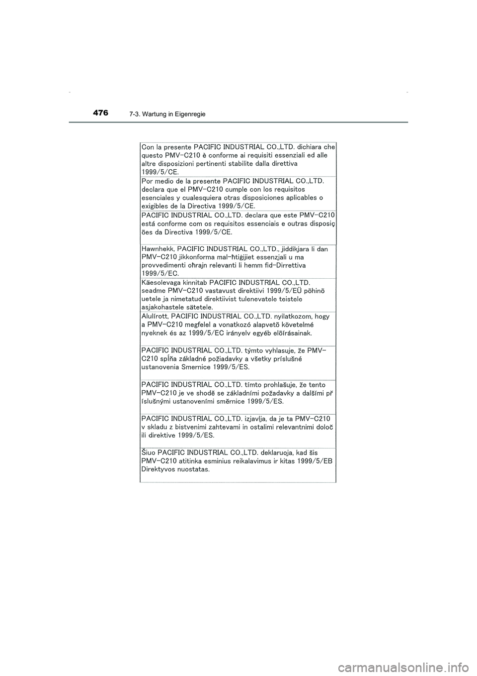 TOYOTA AVENSIS 2015  Betriebsanleitungen (in German) 4767-3. Wartung in Eigenregie
AVENSIS_OM_OM20C22M_(EM)
AVENSIS_OM_OM20C22M_(EM).book  Page 476  Friday, February 6, 2015  8:11 PM 