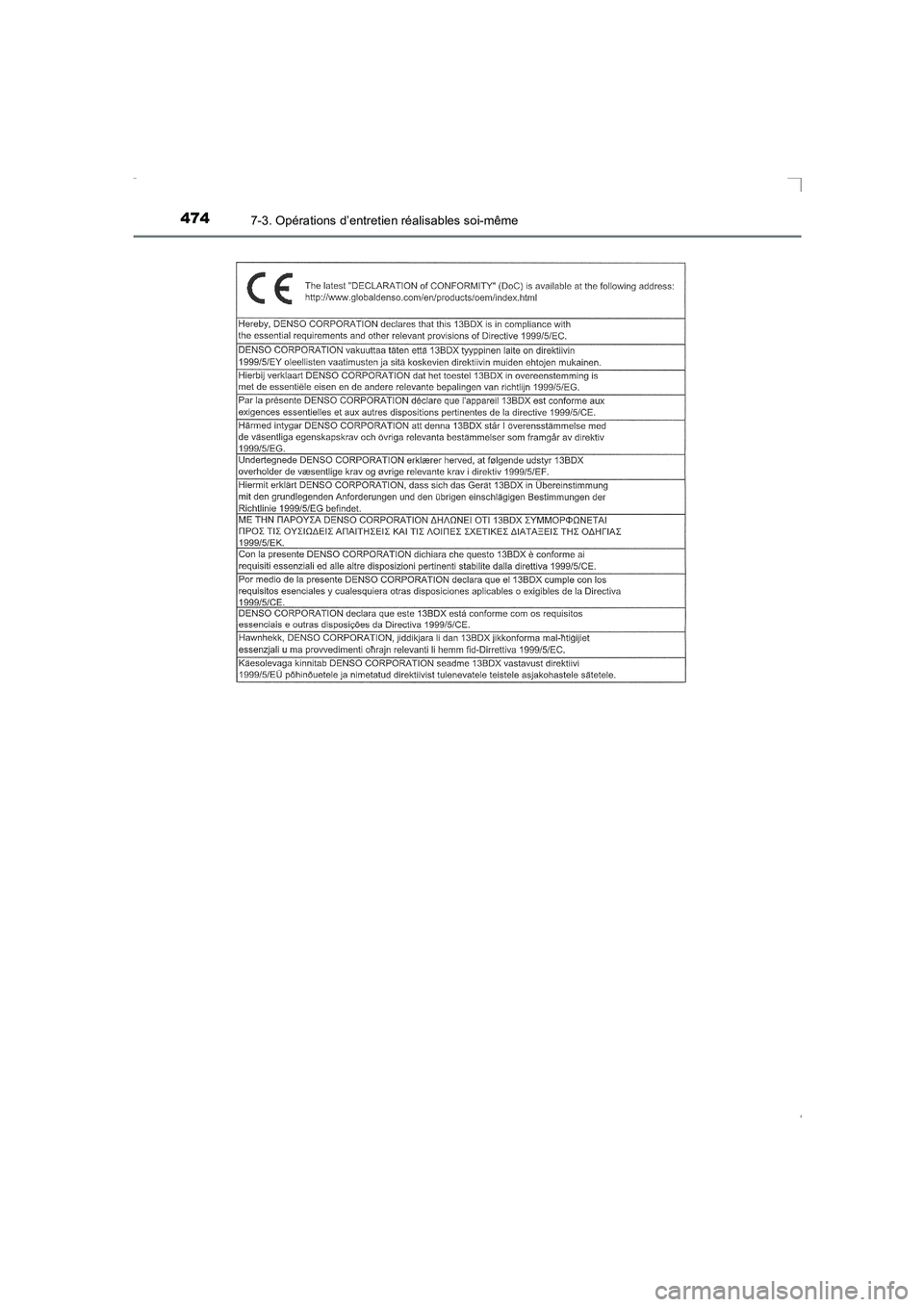TOYOTA AVENSIS 2015  Manuel du propriétaire (in French) 4747-3. Opérations d’entretien réalisables soi-même
AVENSIS_OM_OM20C21K_(EK)
AVENSIS_OM_OM20C21K_(EK).book  Page 474  Friday, February 6, 2015  6:46 PM 