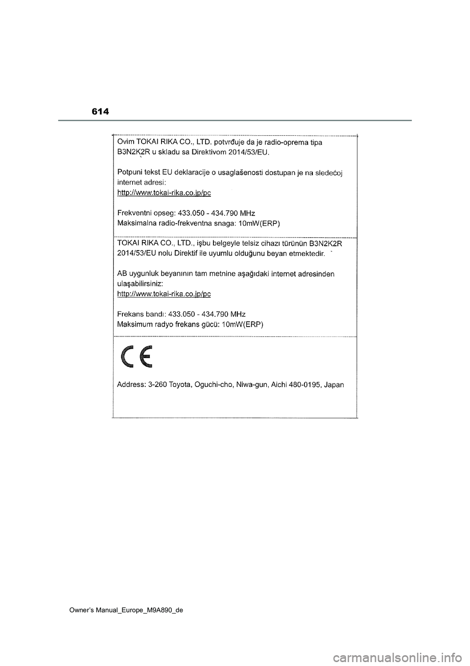 TOYOTA BZ4X 2023  Betriebsanleitungen (in German) 614
Owner’s Manual_Europe_M9A890_de 