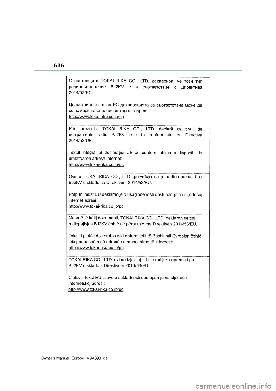 TOYOTA BZ4X 2023  Betriebsanleitungen (in German) 636
Owner’s Manual_Europe_M9A890_de 