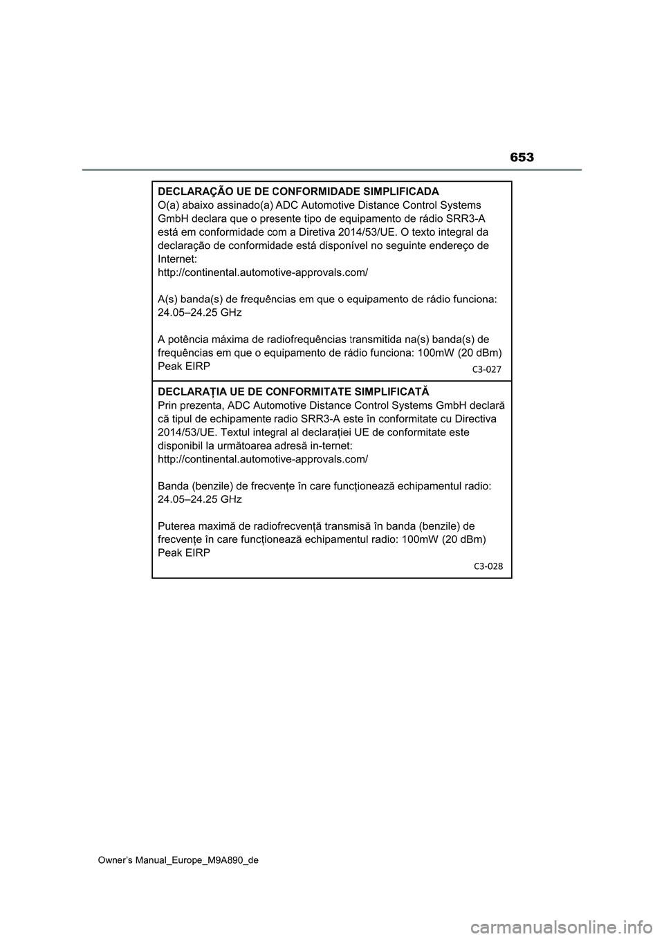 TOYOTA BZ4X 2023  Betriebsanleitungen (in German) 653
Owner’s Manual_Europe_M9A890_de 