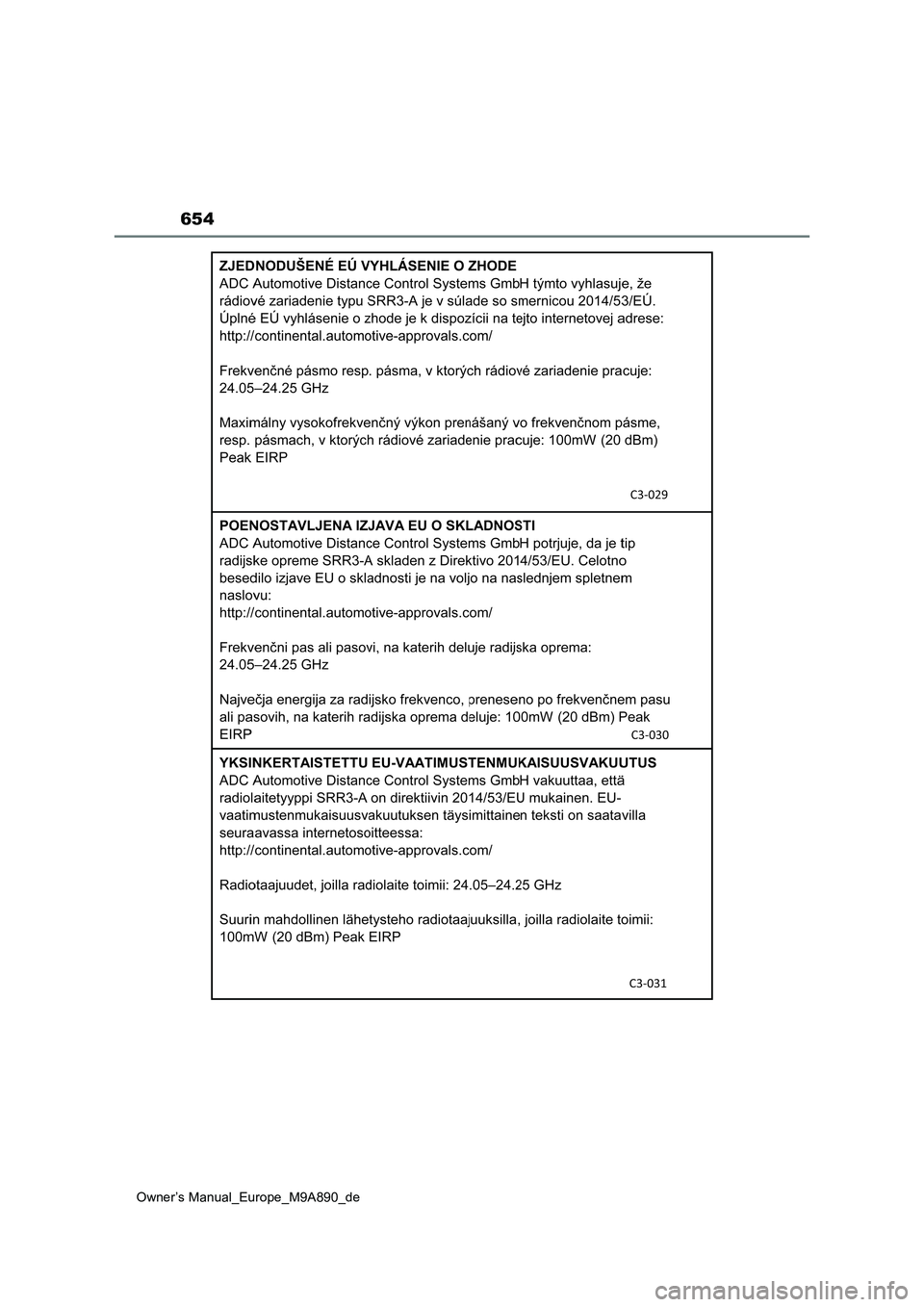 TOYOTA BZ4X 2023  Betriebsanleitungen (in German) 654
Owner’s Manual_Europe_M9A890_de 