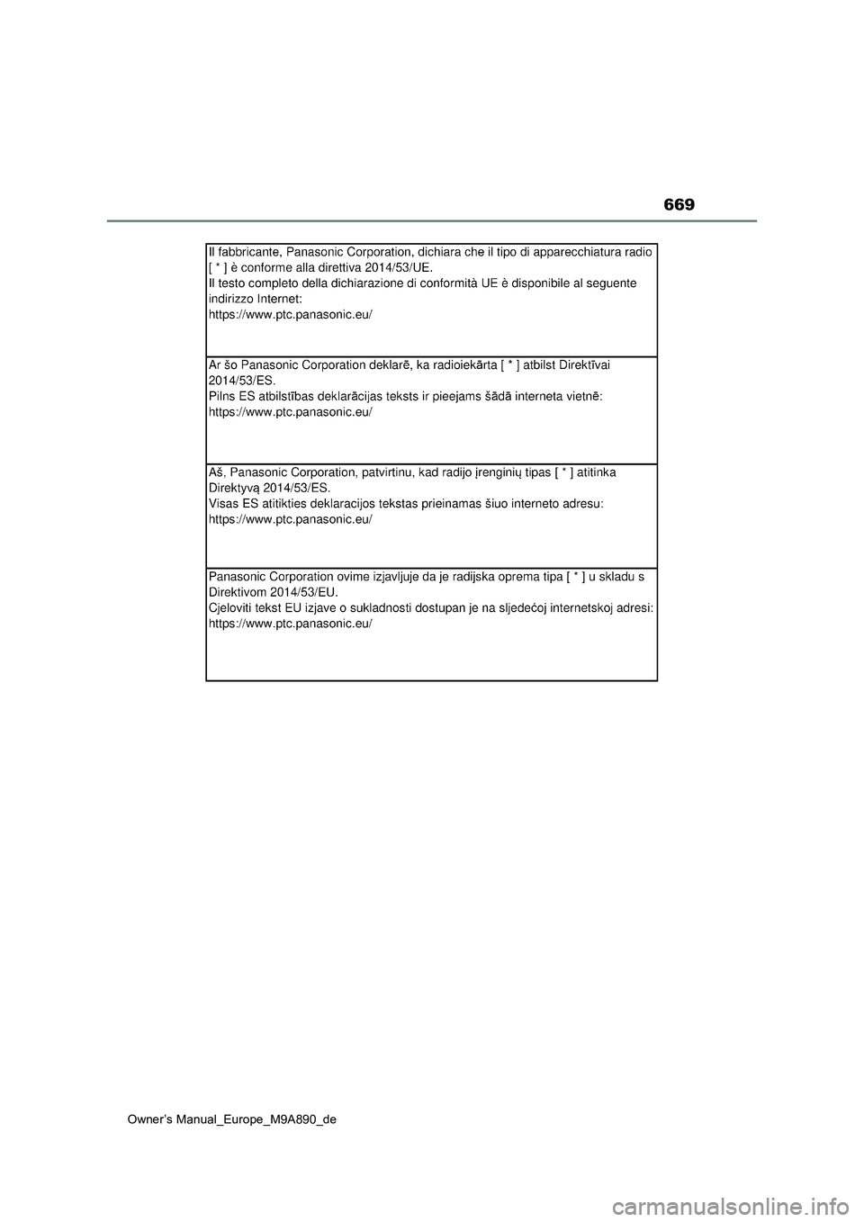 TOYOTA BZ4X 2023  Betriebsanleitungen (in German) 669
Owner’s Manual_Europe_M9A890_de 