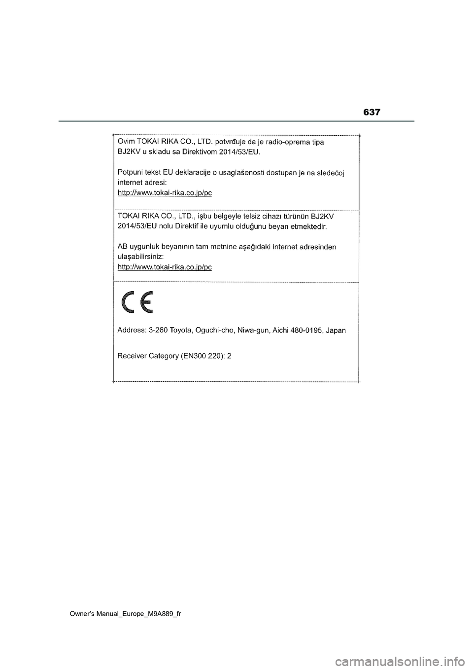 TOYOTA BZ4X 2023  Manuel du propriétaire (in French) 637
Owner’s Manual_Europe_M9A889_fr 