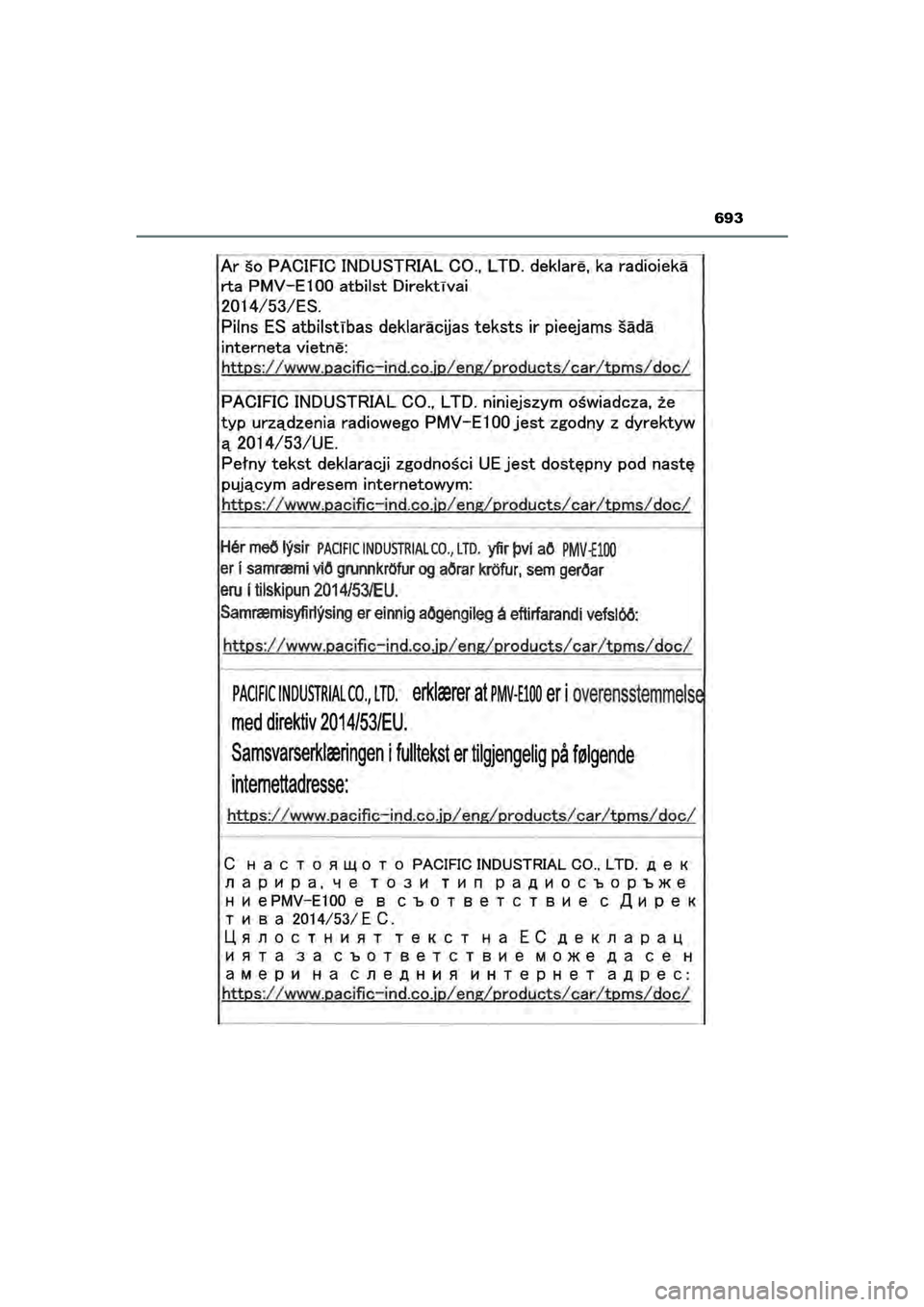 TOYOTA CAMRY 2022  Instructieboekje (in Dutch) 693
CAMRY_HV_EE
CAMRY_HV_OM_Europe_OM33F05E.book  Page 693  Wednesday, January 20, 2021  6:09 PM 