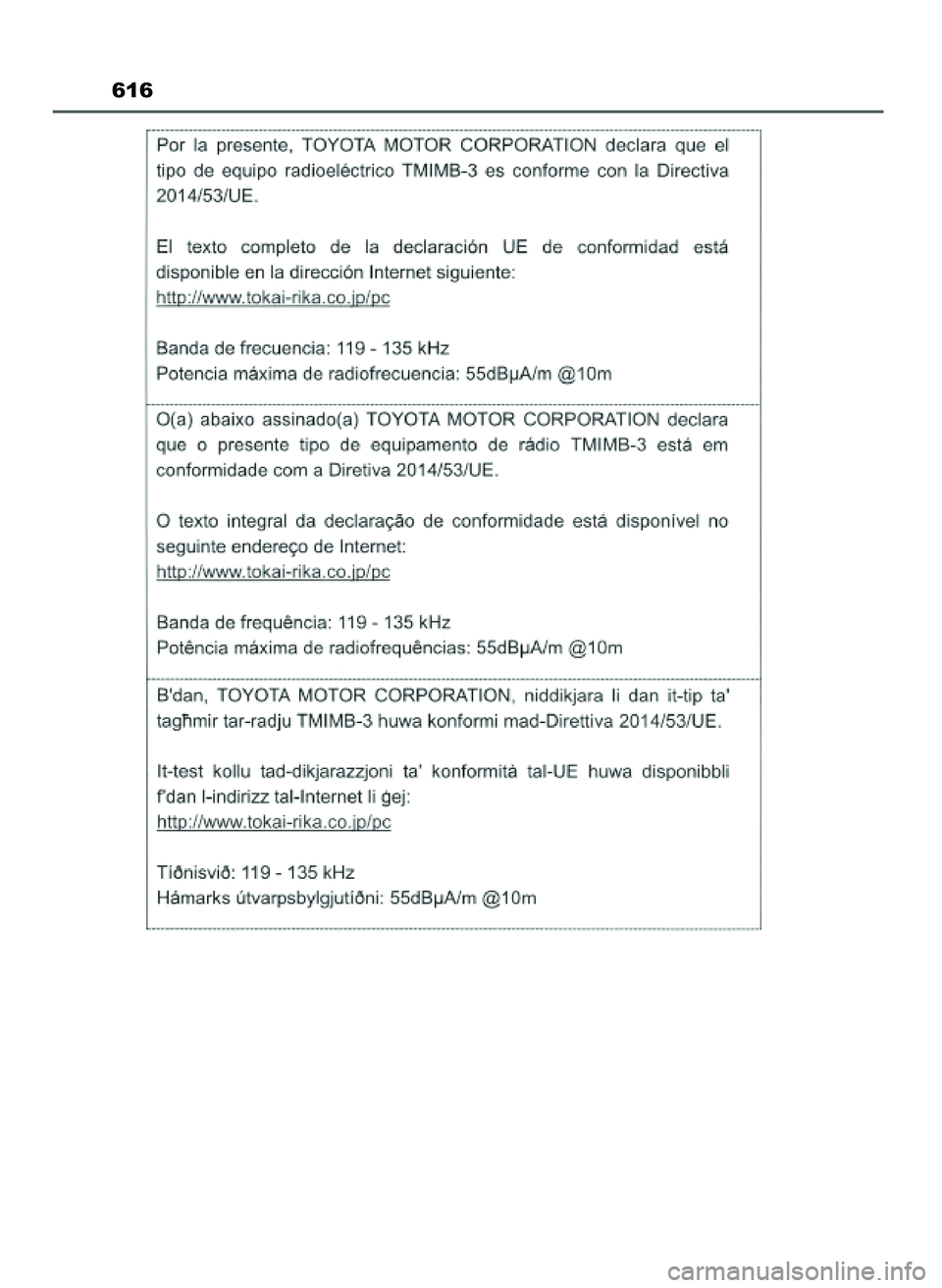 TOYOTA CAMRY 2022  Instrukcja obsługi (in Polish) 616
3 Camry HV OM33F05E  11/3/21  14:32  Page 616    (Black plate) 