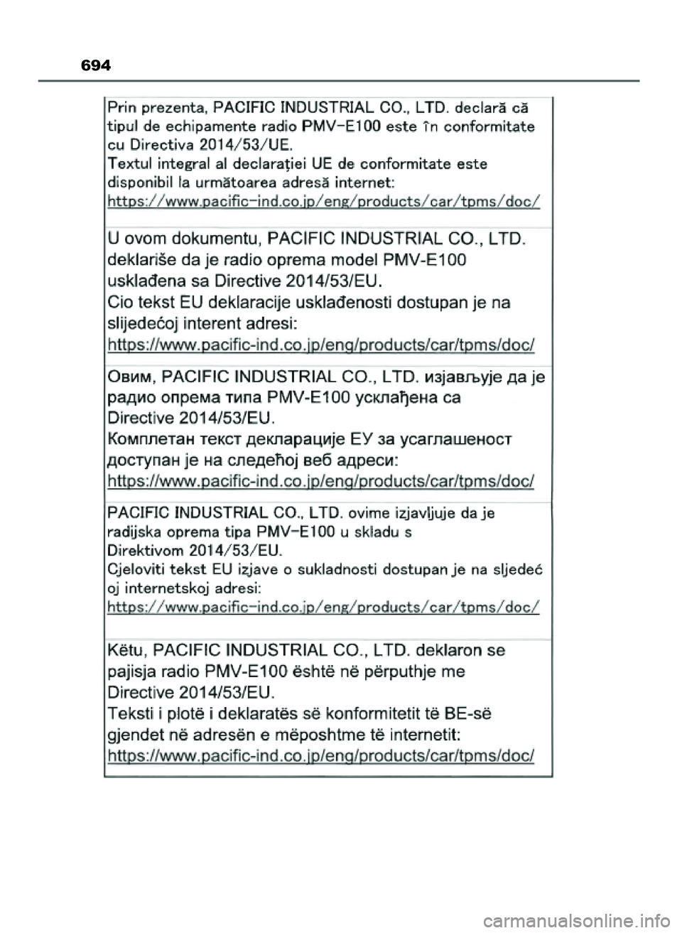 TOYOTA CAMRY 2022  Instrukcja obsługi (in Polish) 694
3 Camry HV OM33F05E  11/3/21  14:33  Page 694    (Black plate) 