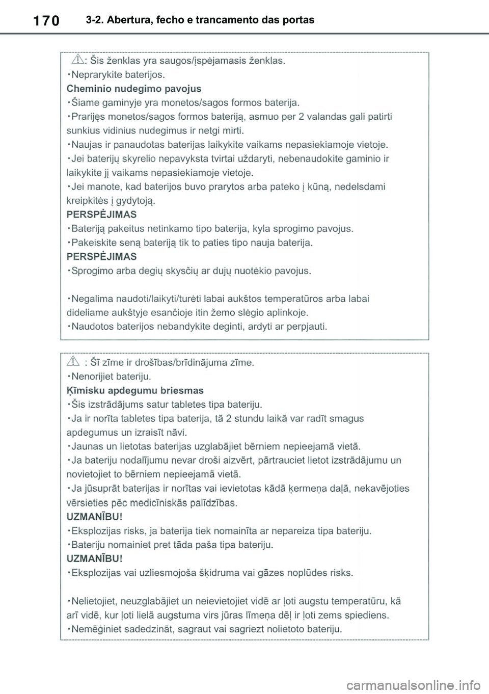 TOYOTA COROLLA 2021  Manual de utilização (in Portuguese) 170
�&�2�5�2�/�/�$ �+�9 �7�0�0�7 �(�(
������$�E�H�U�W�X�U�D���I�H�F�K�R��H��W�U�D�Q�F�D�P�H�Q�W�R��G�D�V��S�R�U�W�D�V
�������3������D������I�P���3�D�J�H�������:�H�G�