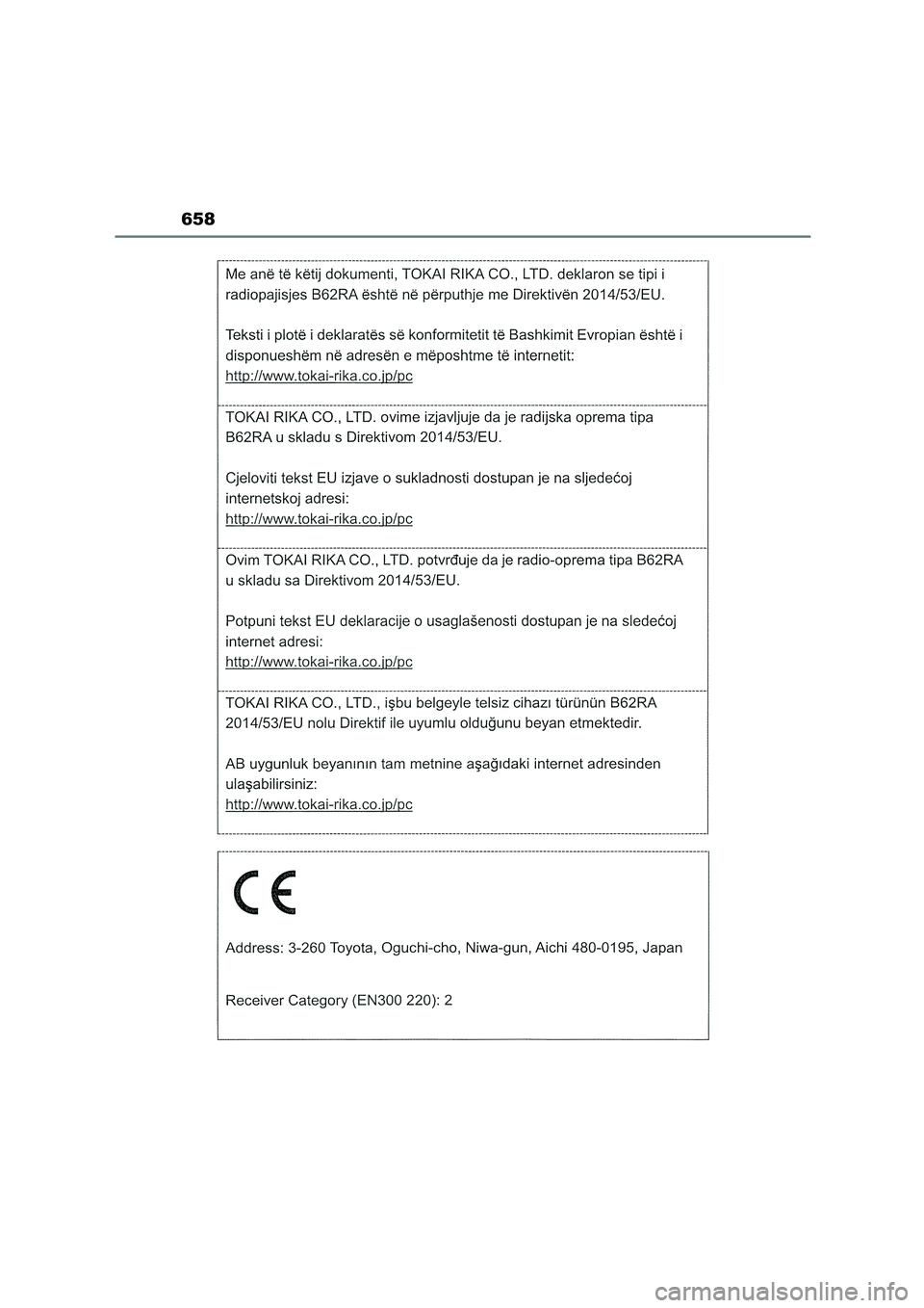 TOYOTA COROLLA HATCHBACK 2023  Manual del propietario (in Spanish) 658 