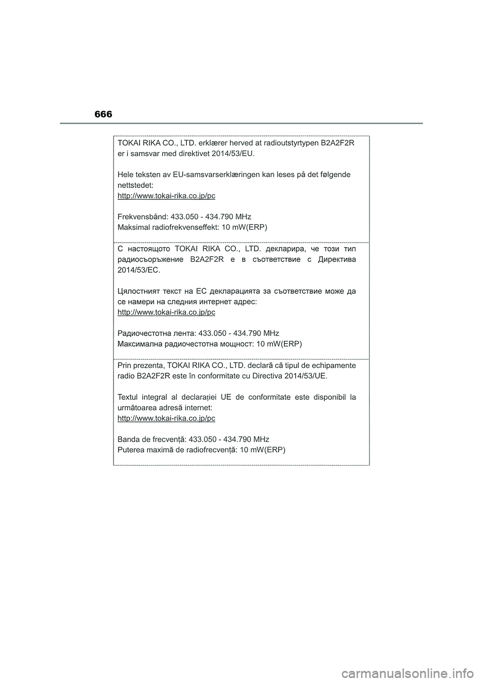 TOYOTA COROLLA HATCHBACK 2023  Manual del propietario (in Spanish) 666 