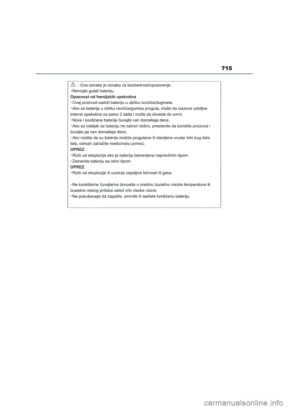 TOYOTA COROLLA HATCHBACK 2023  Manual del propietario (in Spanish) 715 