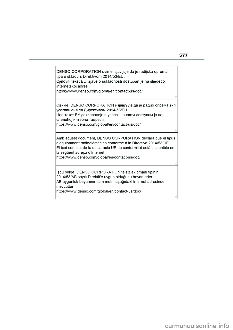 TOYOTA HIGHLANDER 2023  Manual del propietario (in Spanish) 577 