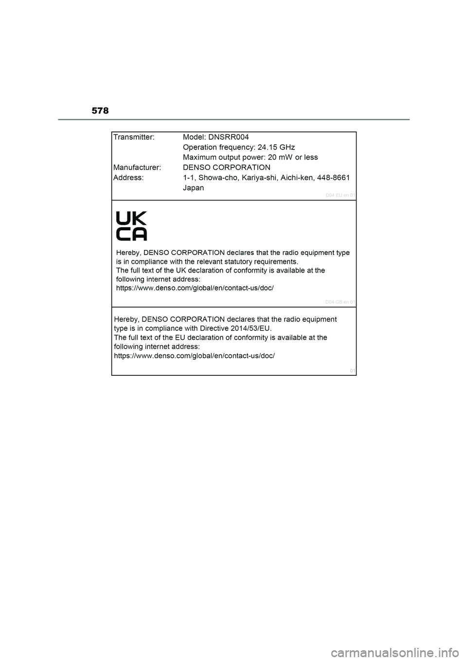 TOYOTA HIGHLANDER 2023  Manual del propietario (in Spanish) 578 