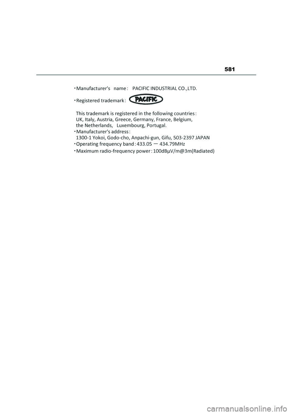 TOYOTA HIGHLANDER 2023  Manual del propietario (in Spanish) 581 