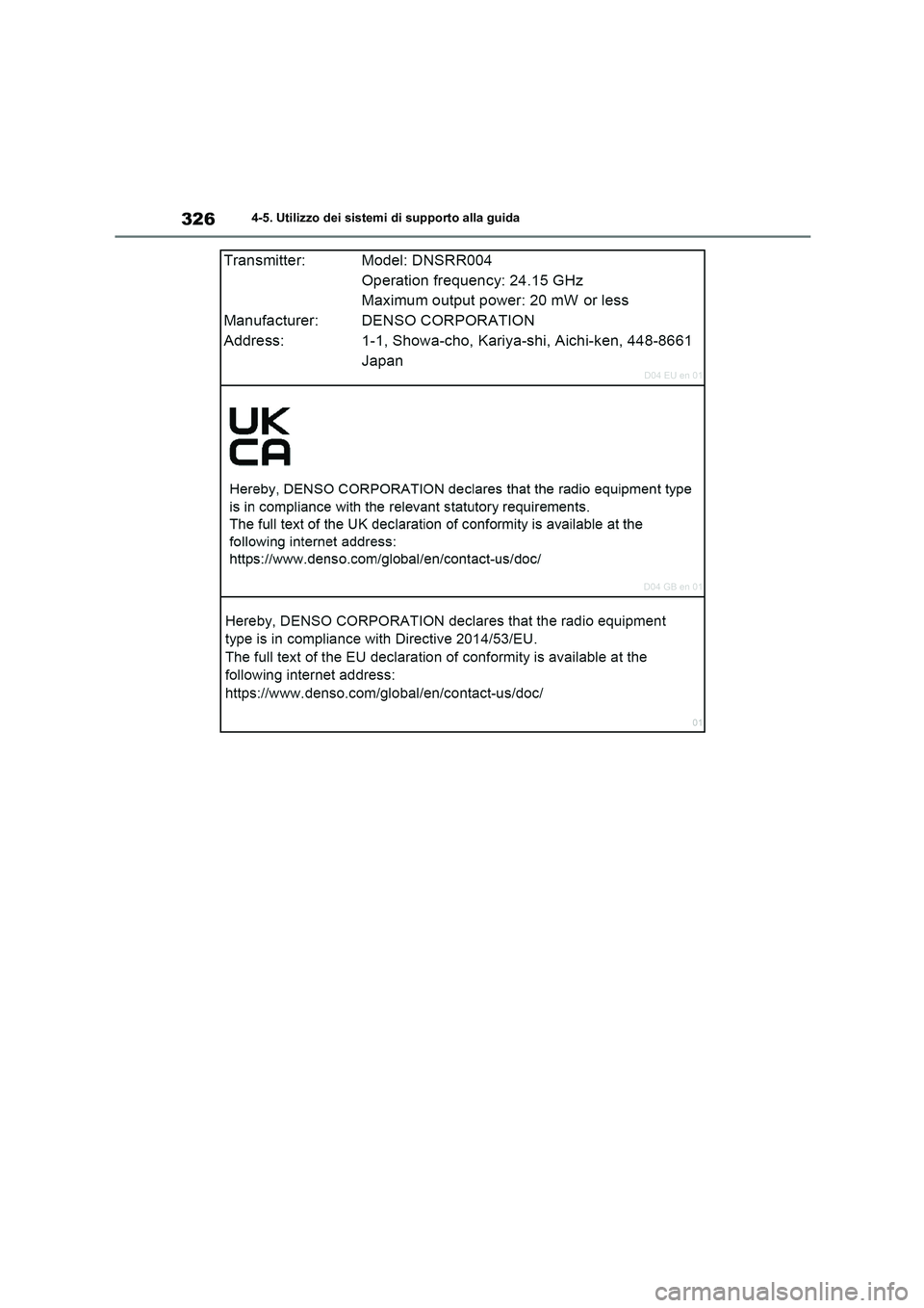 TOYOTA HIGHLANDER 2021  Manuale duso (in Italian) 3264-5. Utilizzo dei sistemi di supporto alla guida 