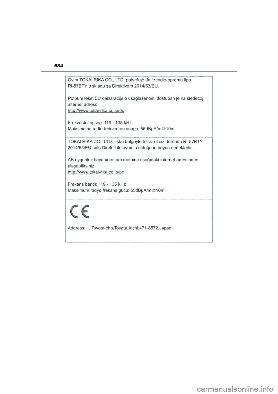 TOYOTA HILUX 2022  Instructieboekje (in Dutch) 684
HILUX_OM_OM0K513E_(EE)
HILUX_OM_OM0K513E_(EE).book  Page 684  Wednesday, May 26, 2021  11:09 AM 