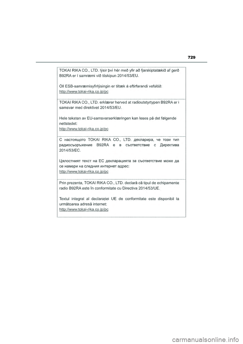 TOYOTA HILUX 2022  Instructieboekje (in Dutch) 729
HILUX_OM_OM0K513E_(EE)
HILUX_OM_OM0K513E_(EE).book  Page 729  Wednesday, May 26, 2021  11:09 AM 