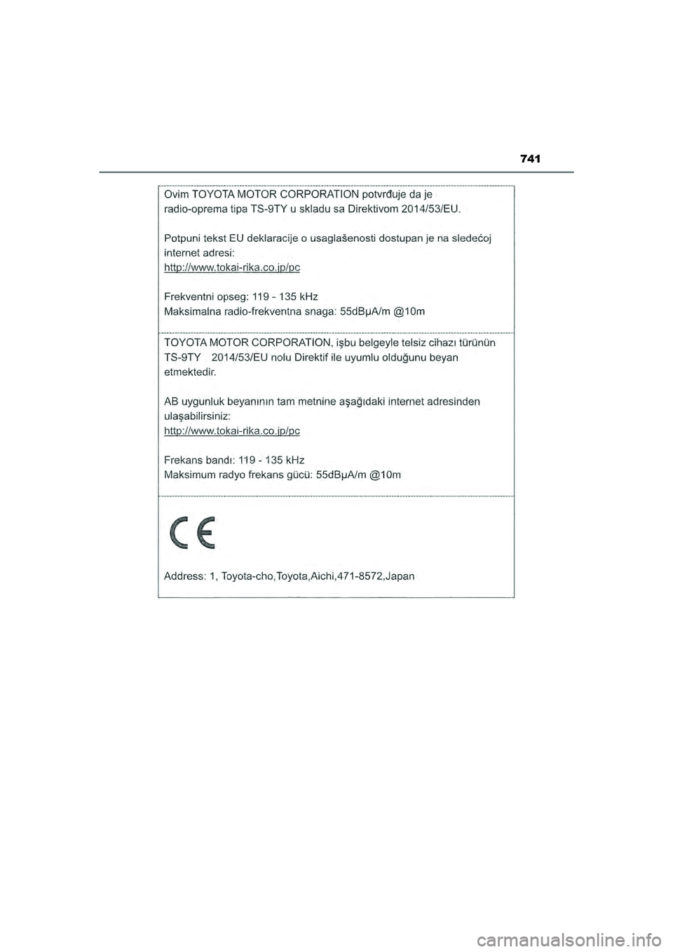 TOYOTA HILUX 2022  Instructieboekje (in Dutch) 741
HILUX_OM_OM0K513E_(EE)
HILUX_OM_OM0K513E_(EE).book  Page 741  Wednesday, May 26, 2021  11:09 AM 