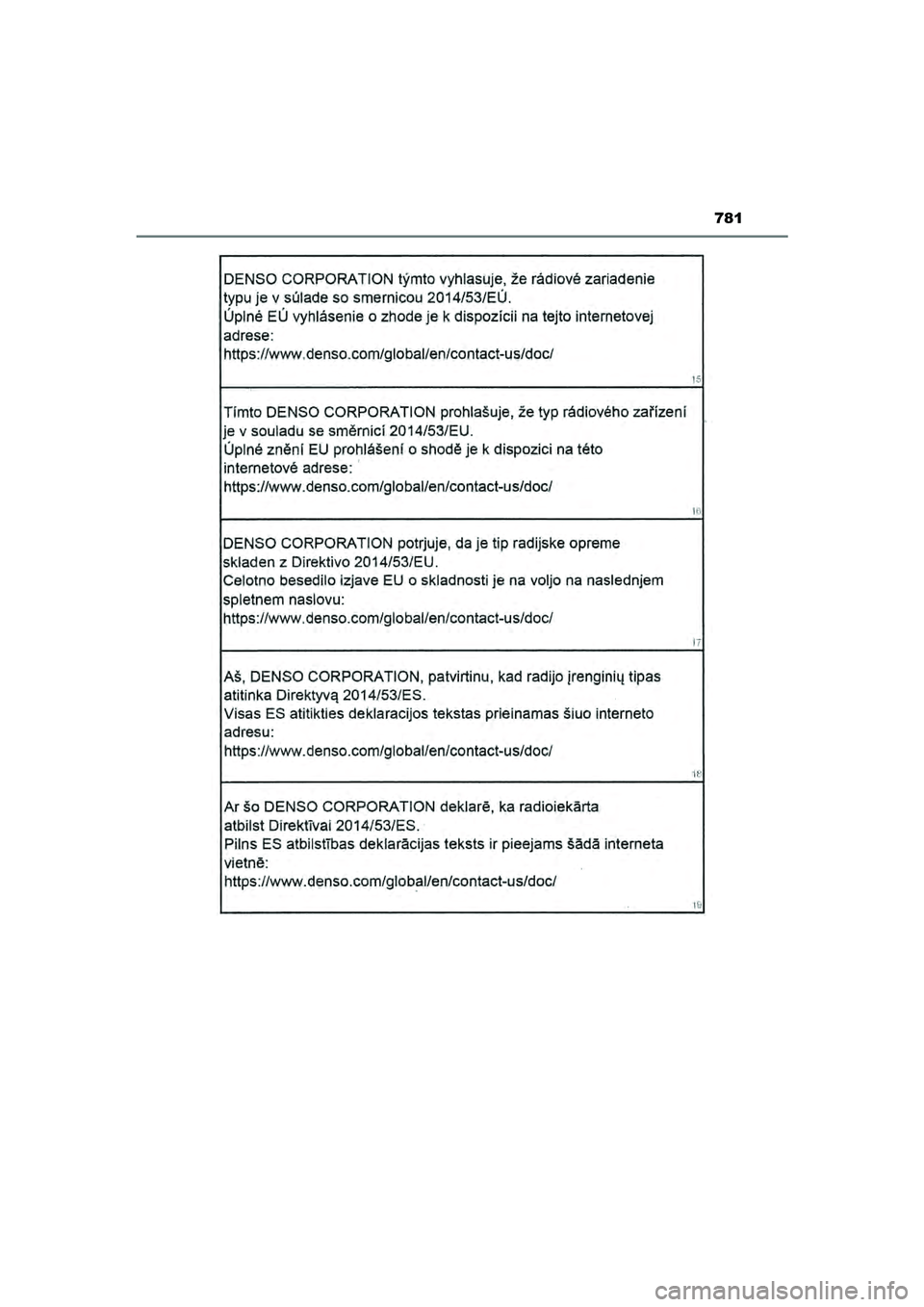 TOYOTA HILUX 2022  Instructieboekje (in Dutch) 781
HILUX_OM_OM0K513E_(EE)
HILUX_OM_OM0K513E_(EE).book  Page 781  Wednesday, May 26, 2021  11:09 AM 