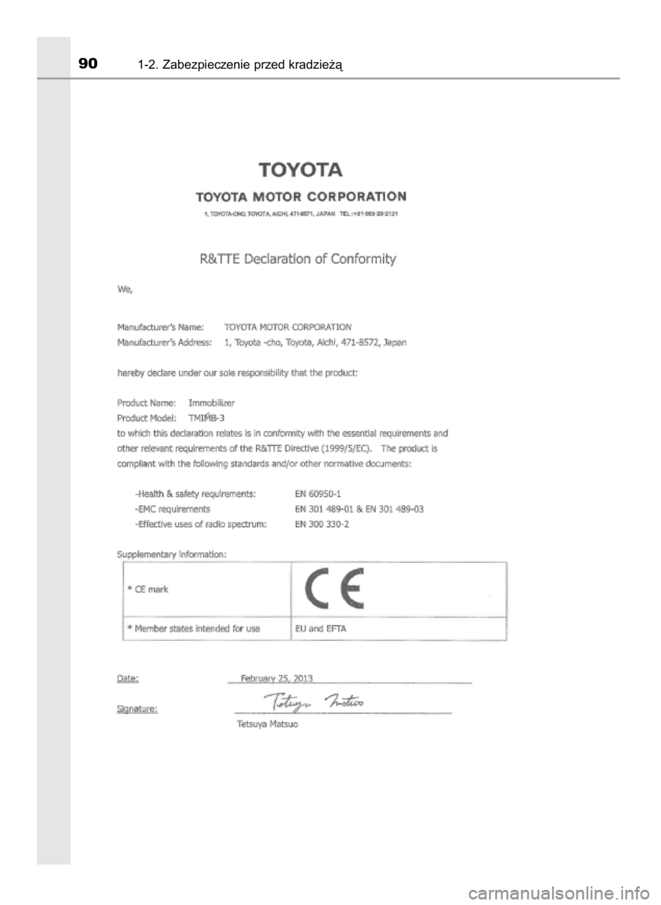 TOYOTA LAND CRUISER 2016  Instrukcja obsługi (in Polish) 901-2. Zabezpieczenie przed kradzie˝à
48 LC200 V8 OM60M95E  27/9/16  14:14  Page 90    (Black plate) 