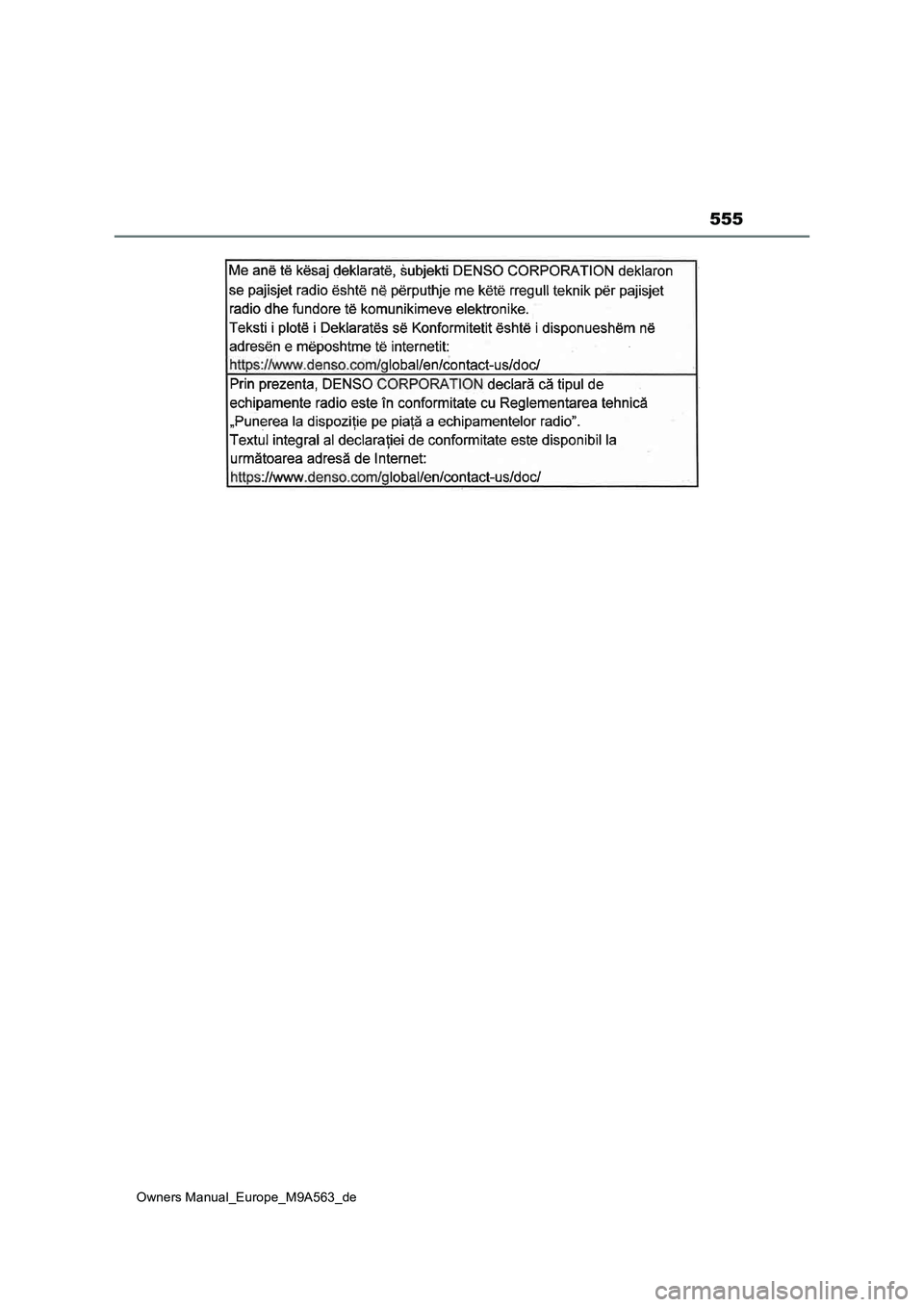 TOYOTA MIRAI 2023  Betriebsanleitungen (in German) 555
Owners Manual_Europe_M9A563_de 