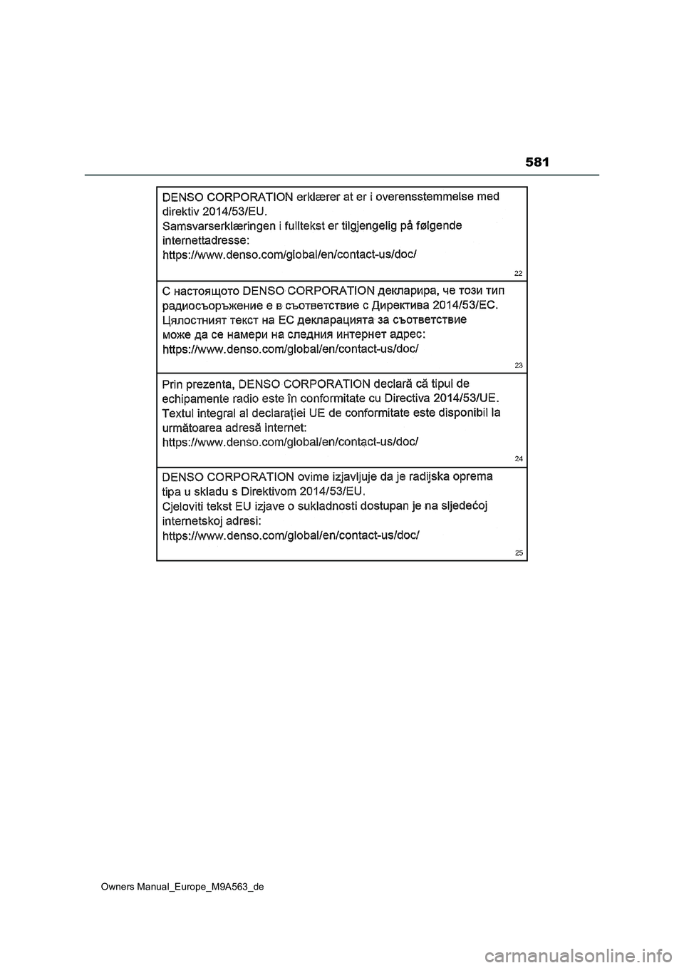 TOYOTA MIRAI 2023  Betriebsanleitungen (in German) 581
Owners Manual_Europe_M9A563_de 