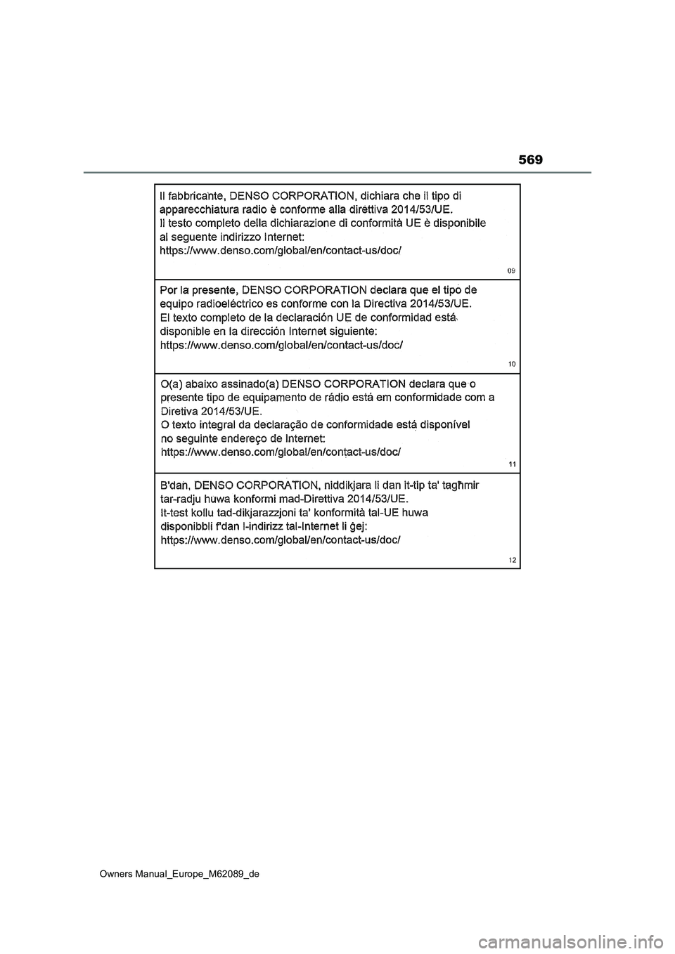 TOYOTA MIRAI 2022  Betriebsanleitungen (in German) 569
Owners Manual_Europe_M62089_de 