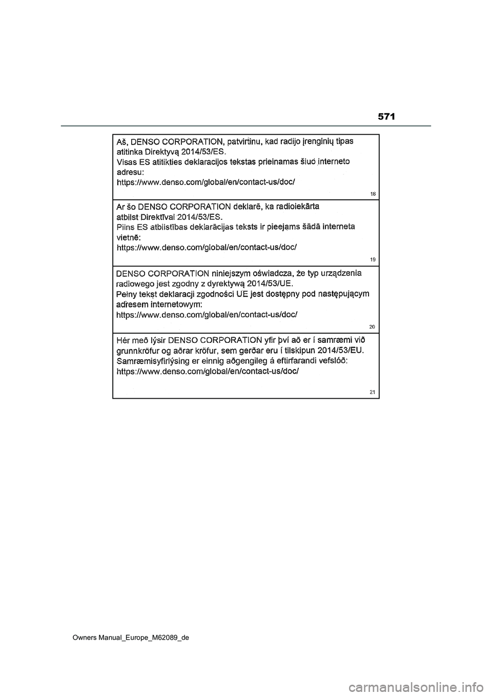 TOYOTA MIRAI 2022  Betriebsanleitungen (in German) 571
Owners Manual_Europe_M62089_de 