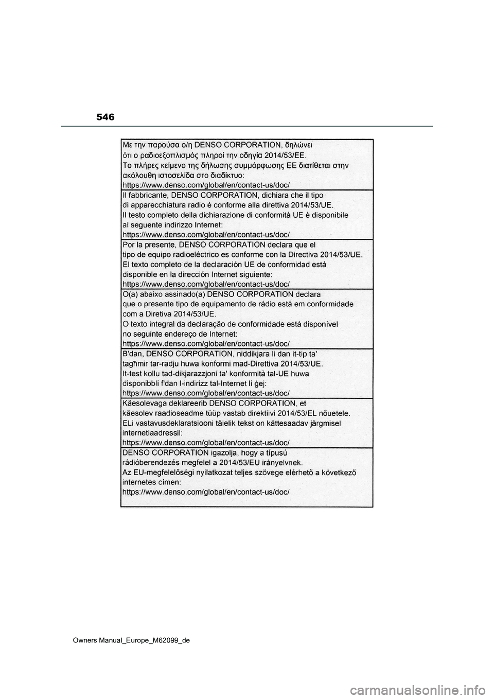 TOYOTA MIRAI 2021  Betriebsanleitungen (in German) 546
Owners Manual_Europe_M62099_de 