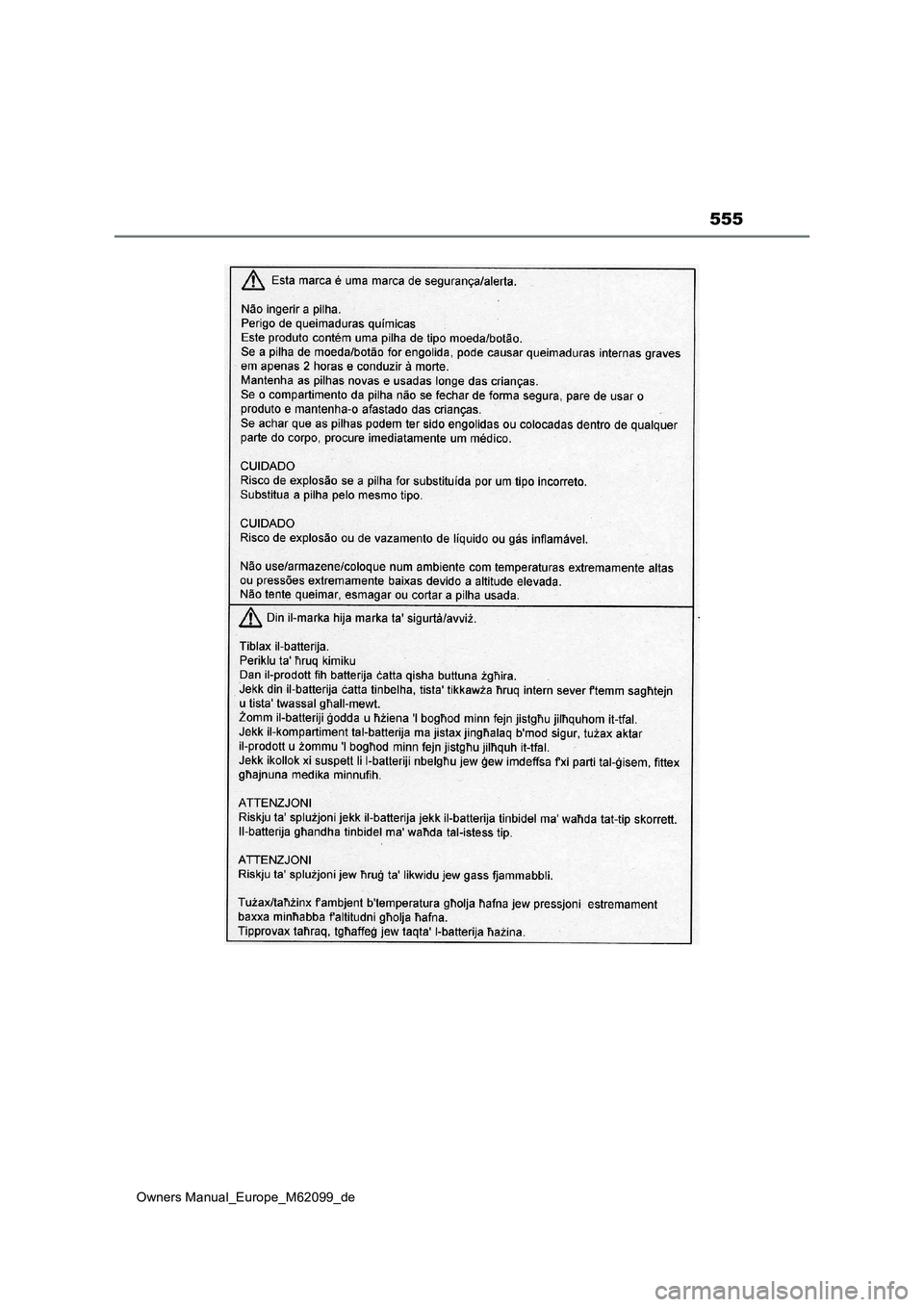 TOYOTA MIRAI 2021  Betriebsanleitungen (in German) 555
Owners Manual_Europe_M62099_de 