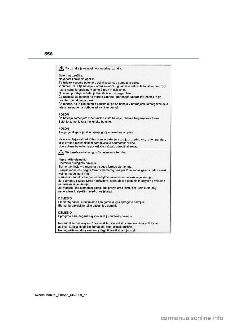 TOYOTA MIRAI 2021  Betriebsanleitungen (in German) 558
Owners Manual_Europe_M62099_de 