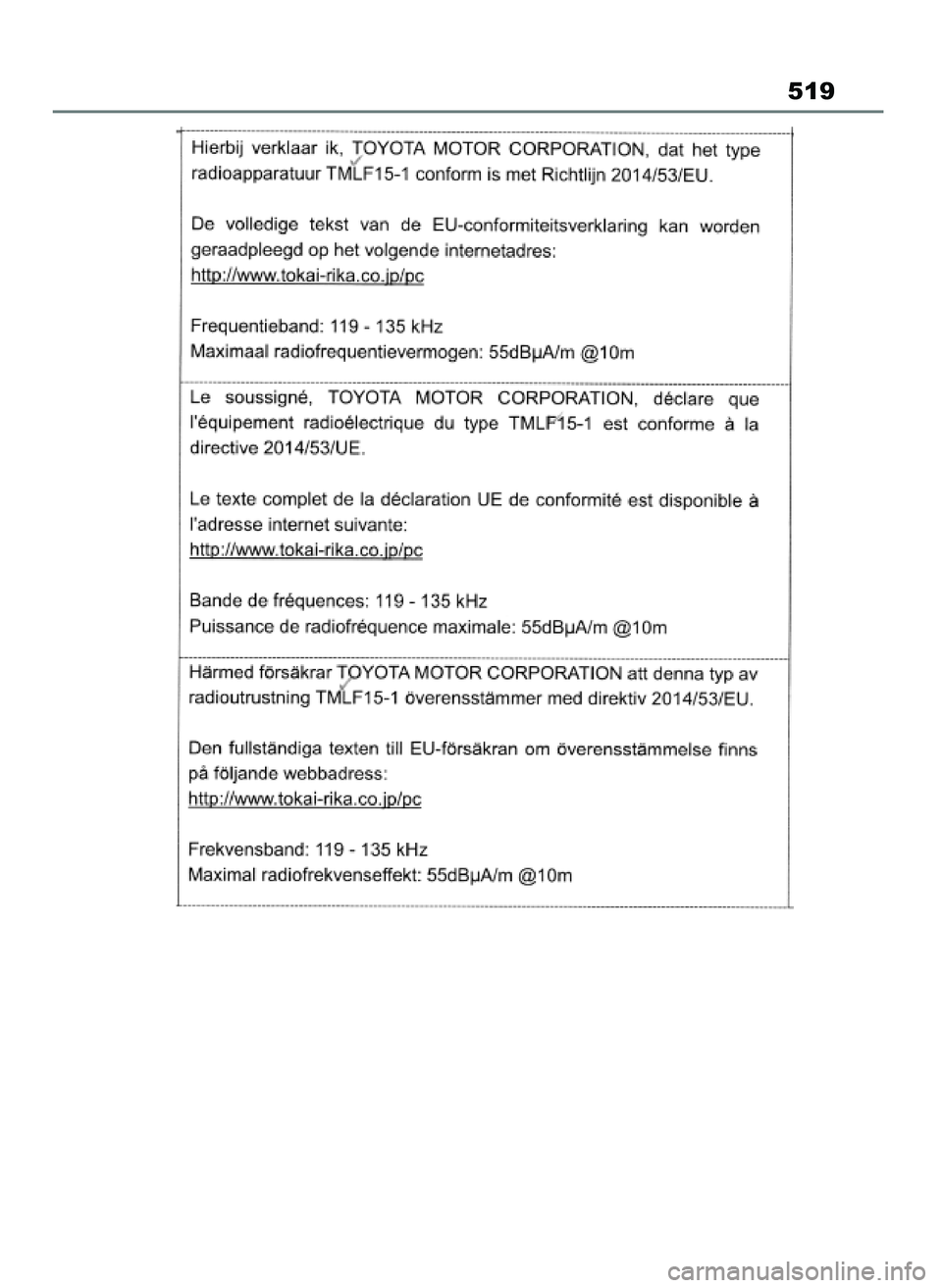 TOYOTA MIRAI 2021  Instrukcja obsługi (in Polish) 519
27 Mirai OM62097E  3/7/21  12:57  Page 519 