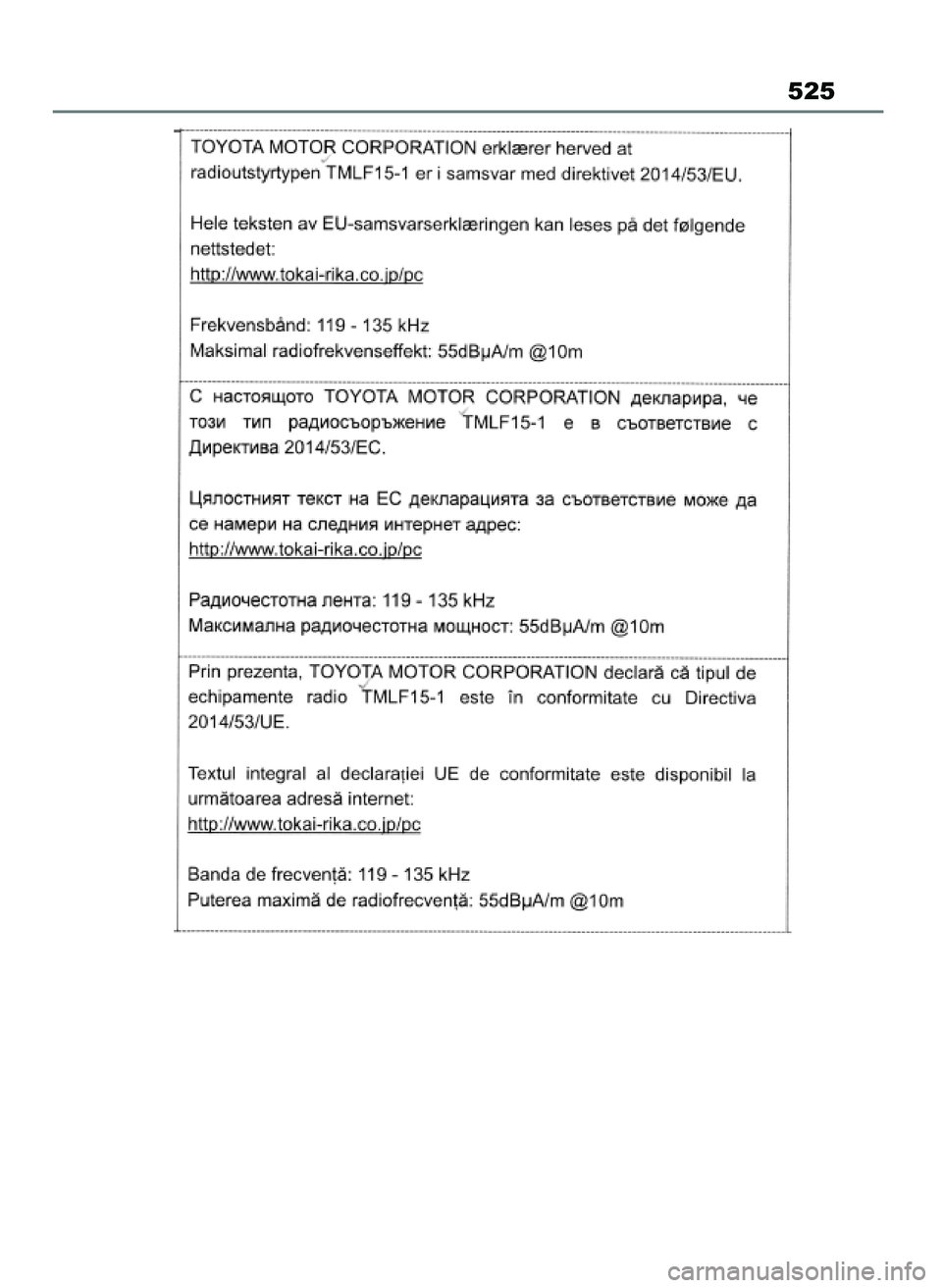 TOYOTA MIRAI 2021  Instrukcja obsługi (in Polish) 525
27 Mirai OM62097E  3/7/21  12:57  Page 525 