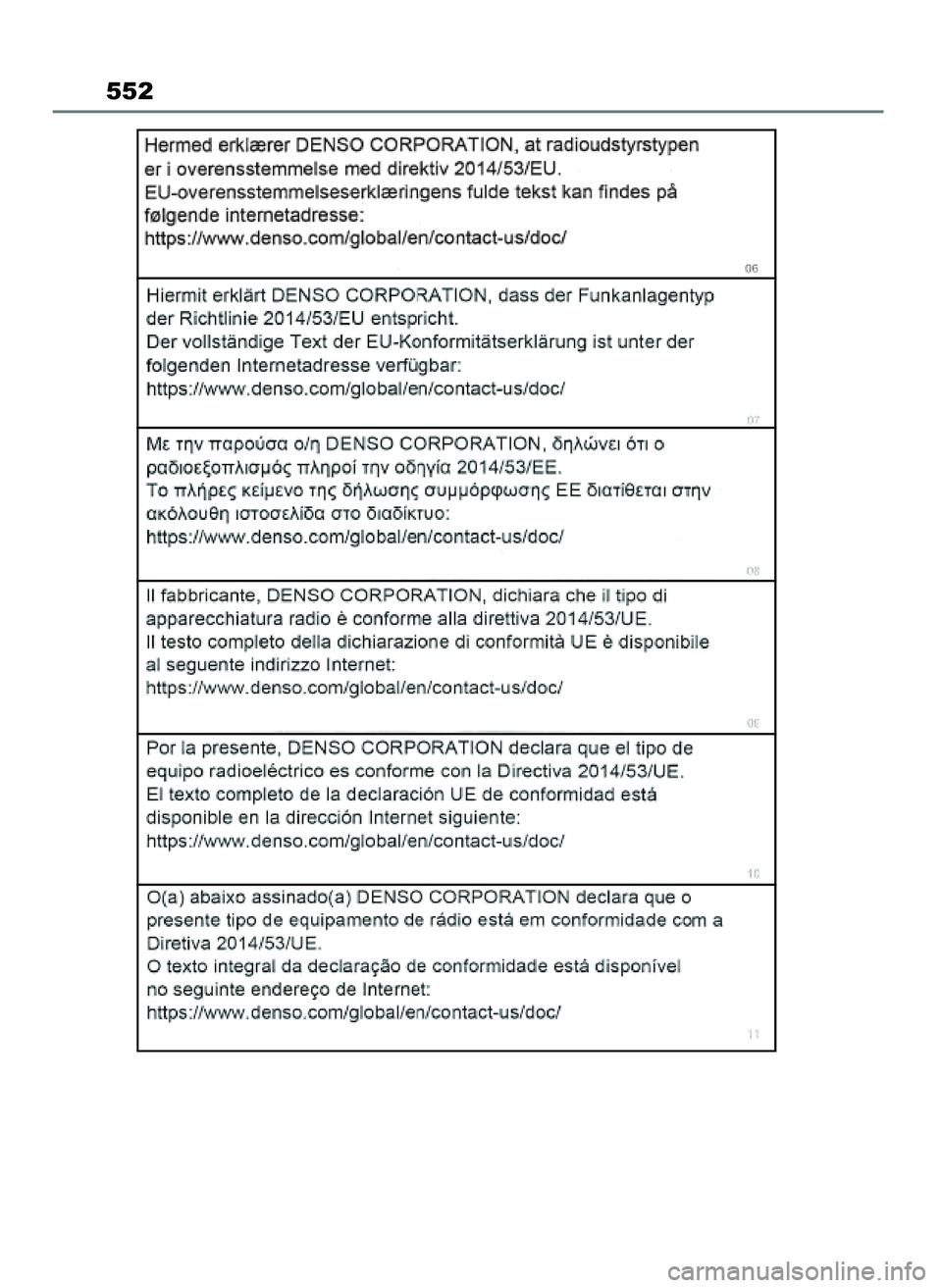 TOYOTA MIRAI 2021  Instrukcja obsługi (in Polish) 552
27 Mirai OM62097E  3/7/21  12:58  Page 552 