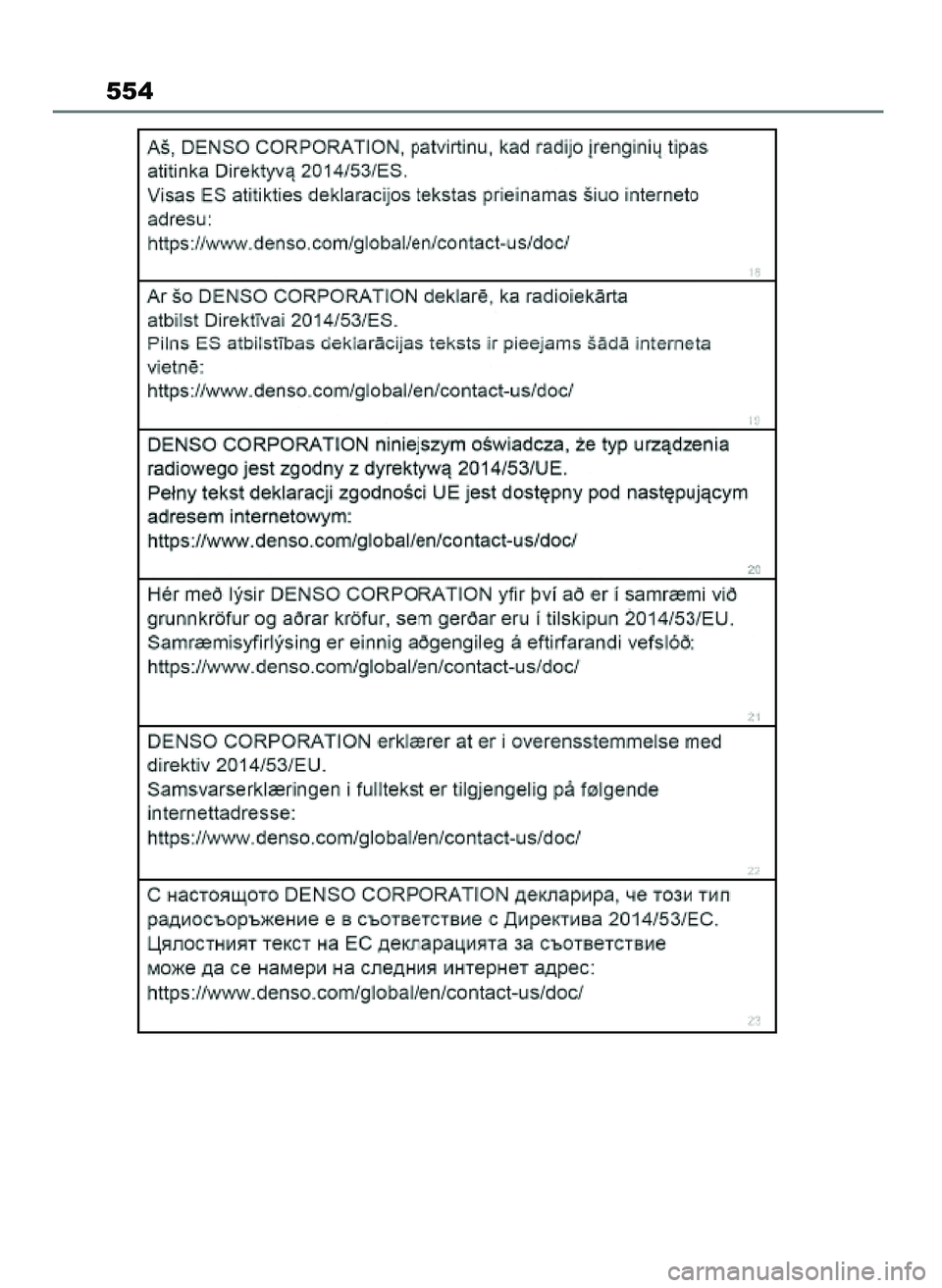 TOYOTA MIRAI 2021  Instrukcja obsługi (in Polish) 554
27 Mirai OM62097E  3/7/21  12:58  Page 554 