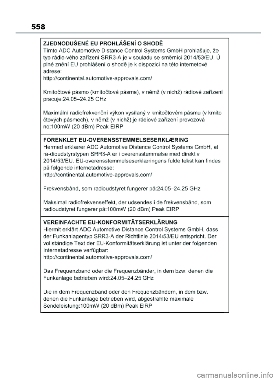 TOYOTA MIRAI 2021  Instrukcja obsługi (in Polish) 558
27 Mirai OM62097E  3/7/21  12:58  Page 558 