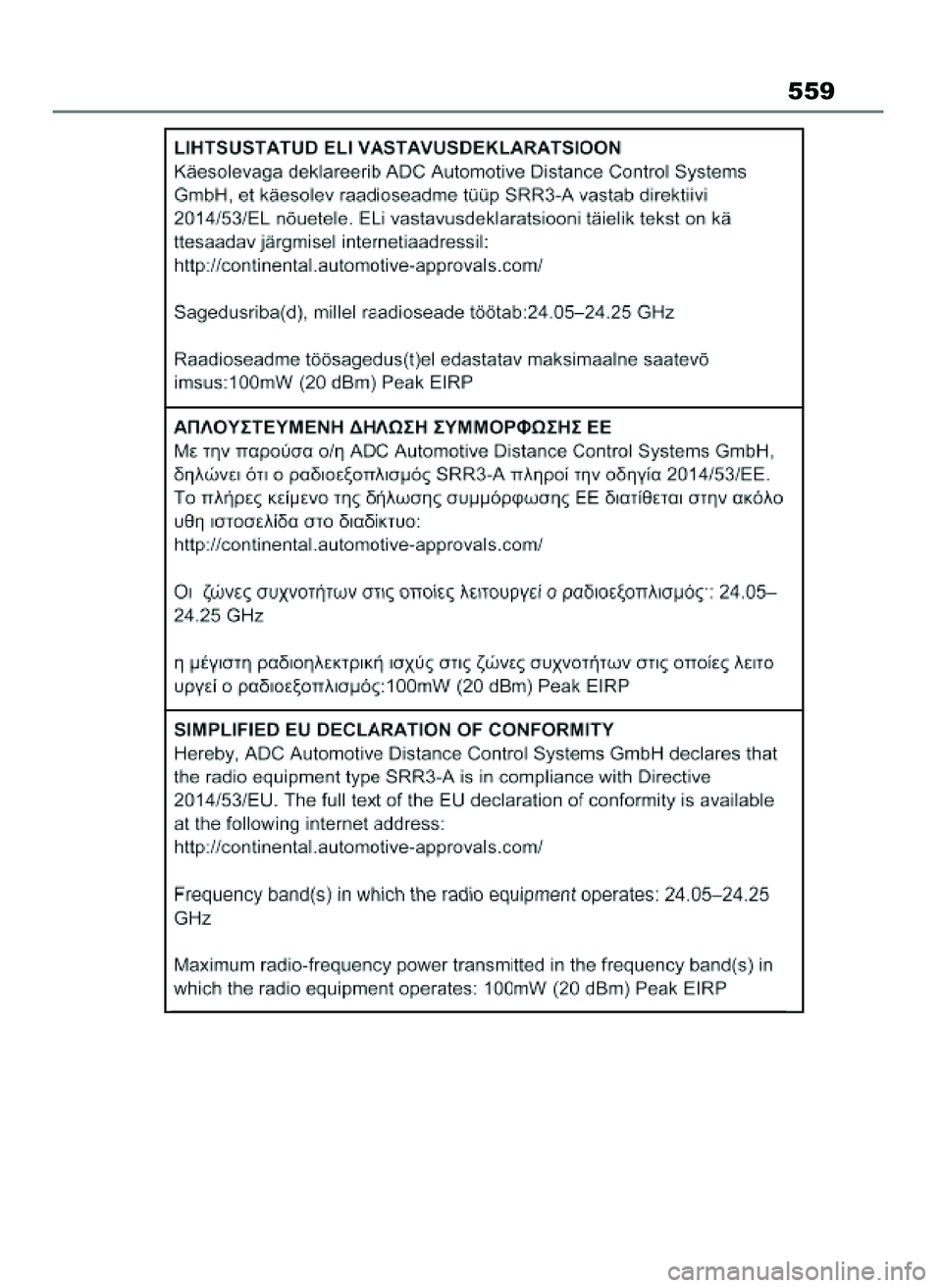 TOYOTA MIRAI 2021  Instrukcja obsługi (in Polish) 559
27 Mirai OM62097E  3/7/21  12:58  Page 559 