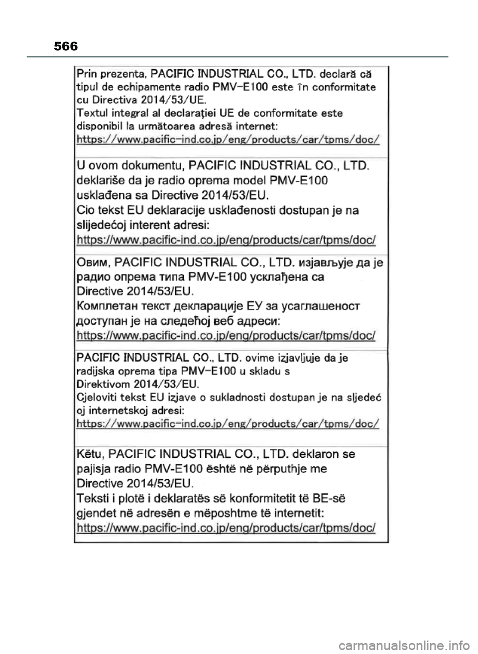 TOYOTA MIRAI 2021  Instrukcja obsługi (in Polish) 566
27 Mirai OM62097E  3/7/21  12:58  Page 566 