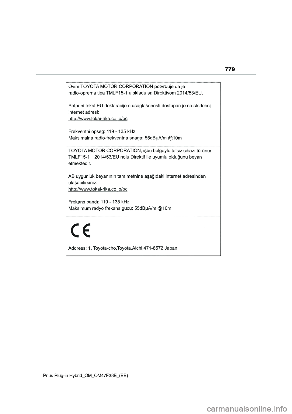 TOYOTA PRIUS PLUG-IN HYBRID 2023  Owners Manual 779
Prius Plug-in Hybrid_OM_OM47F38E_(EE) 