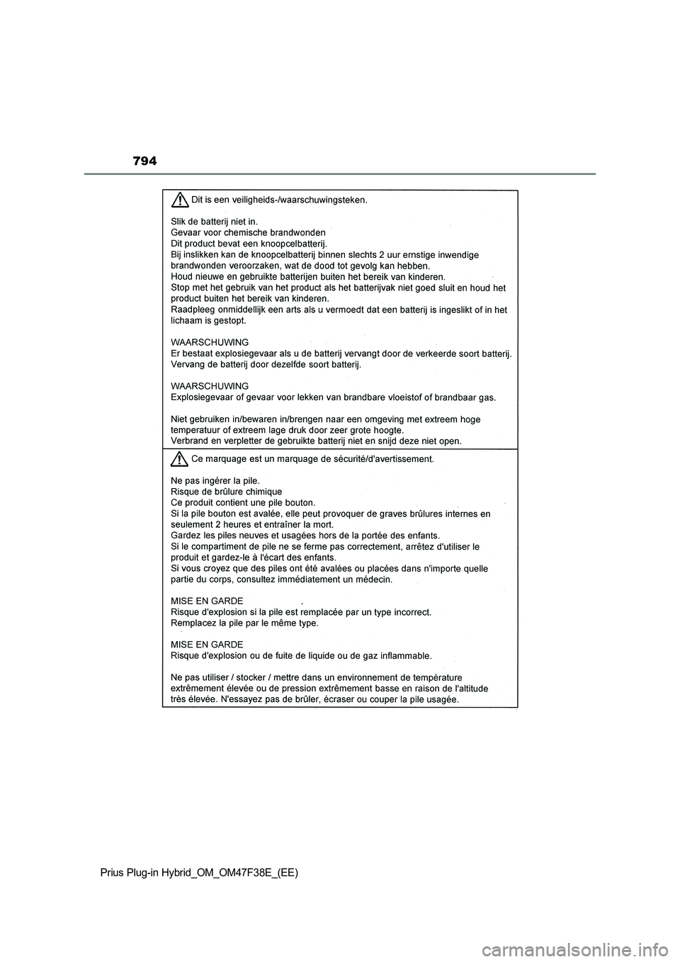 TOYOTA PRIUS PLUG-IN HYBRID 2023  Owners Manual 794
Prius Plug-in Hybrid_OM_OM47F38E_(EE) 