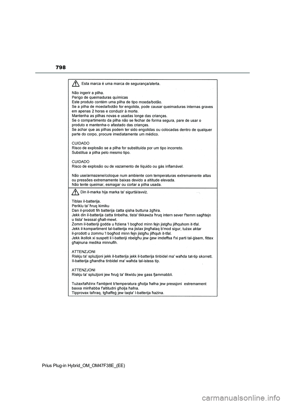 TOYOTA PRIUS PLUG-IN HYBRID 2023  Owners Manual 798
Prius Plug-in Hybrid_OM_OM47F38E_(EE) 