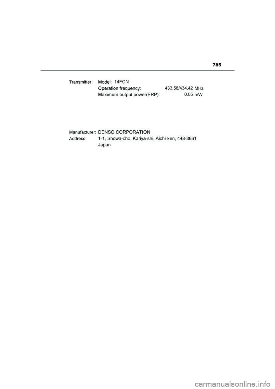 TOYOTA PRIUS PLUG-IN HYBRID 2022  Instructieboekje (in Dutch) 785
Prius Plug-in Hybrid_OM_OM47E75E_(EE)
Prius Plug-in Hybrid_OM_OM47E75E_(EE).book  Page 785  Tuesday, May 11, 2021  9:32 AM 