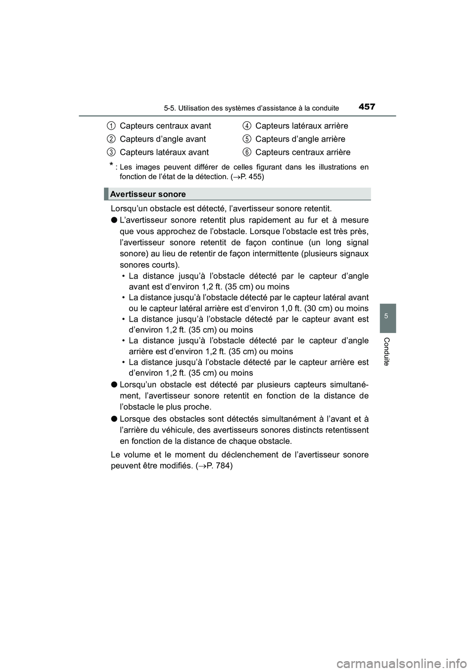 TOYOTA PRIUS PRIME 2019 Manuel du propriétaire (in French) PRIUS PRIME_OM_OM47D13D_(D)
4575-5. Utilisation des systèmes d’assistance à la conduite
5
Conduite
* : Les images peuvent différer de celles figurant dans les illustrations enfonction de l’éta TOYOTA PRIUS PRIME 2019 Manuel du propriétaire (in French) PRIUS PRIME_OM_OM47D13D_(D)
4575-5. Utilisation des systèmes d’assistance à la conduite
5
Conduite
* : Les images peuvent différer de celles figurant dans les illustrations enfonction de l’éta