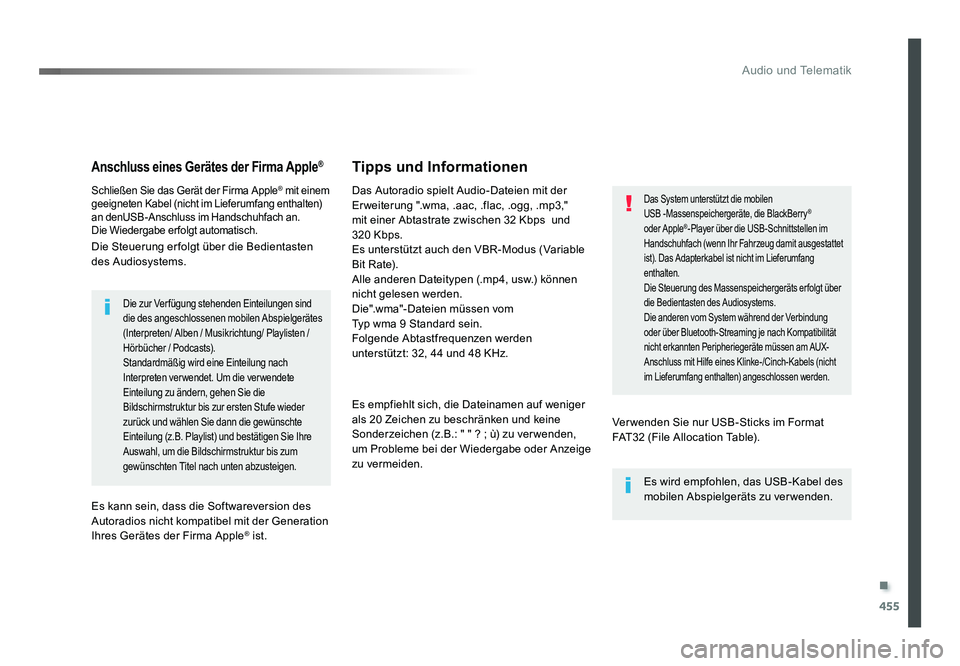 TOYOTA PROACE 2017 Betriebsanleitungen (in German) .
455
Audio und Telematik
Jumpy_de_Chap10c_RCC-1_ed01-2016
Anschluss eines Gerätes der Firma Apple®
Schließen Sie das Gerät der Firma Apple® mit einem
geeigneten Kabel (nicht im Lieferumfang ent TOYOTA PROACE 2017 Betriebsanleitungen (in German) .
455
Audio und Telematik
Jumpy_de_Chap10c_RCC-1_ed01-2016
Anschluss eines Gerätes der Firma Apple®
Schließen Sie das Gerät der Firma Apple® mit einem
geeigneten Kabel (nicht im Lieferumfang ent